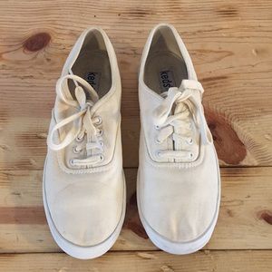 KEDS Cream Lace Up Canvas Shoes